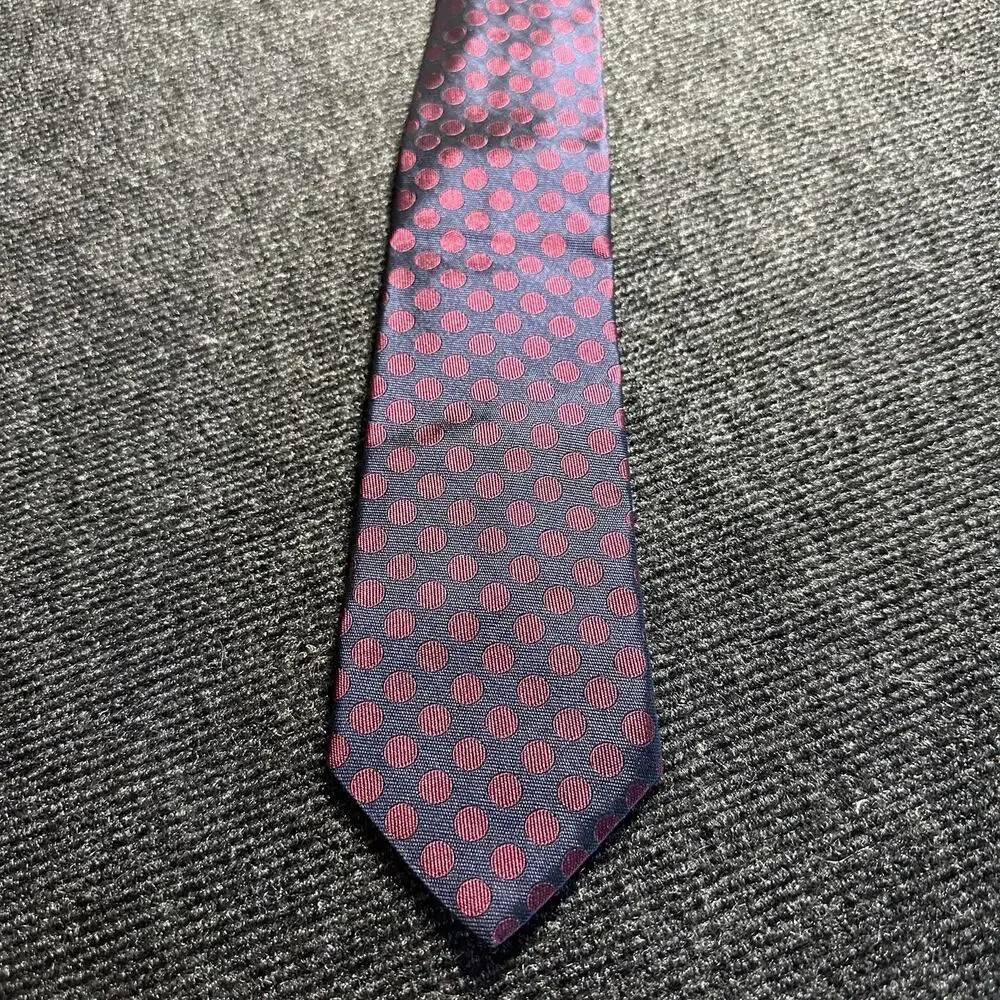Brooks Brothers Tie Silk Men's Tie Polka Dot Navy Made In USA Italian Fabric